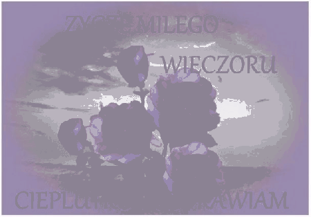 Bukiet fioletowych róż miłego wieczoru